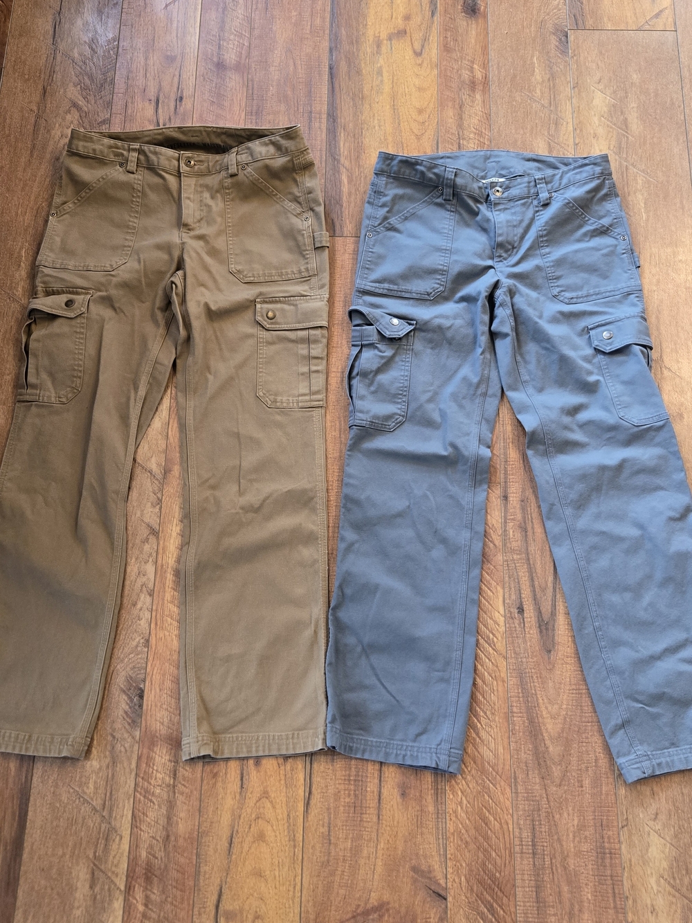 **2!*** Women's Cargo Pants - Brown and A Blue Pair - Duluth
